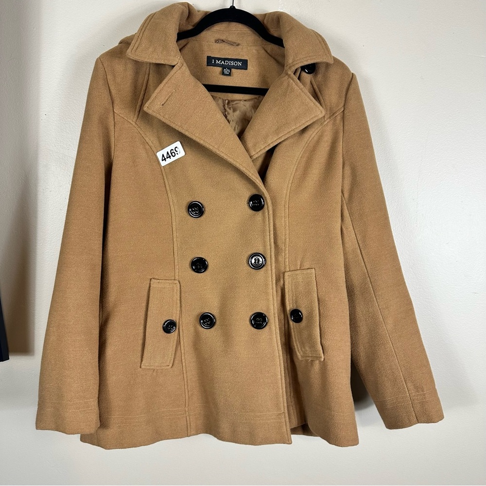 1 Madison large brown coat 19-1/2 p2p 28” length  hood. Pockets preowned